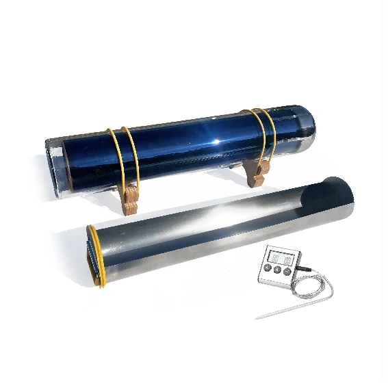 SUNTUBE XL : support bois, tube de cuisson avec rack inoxydable 3 litres